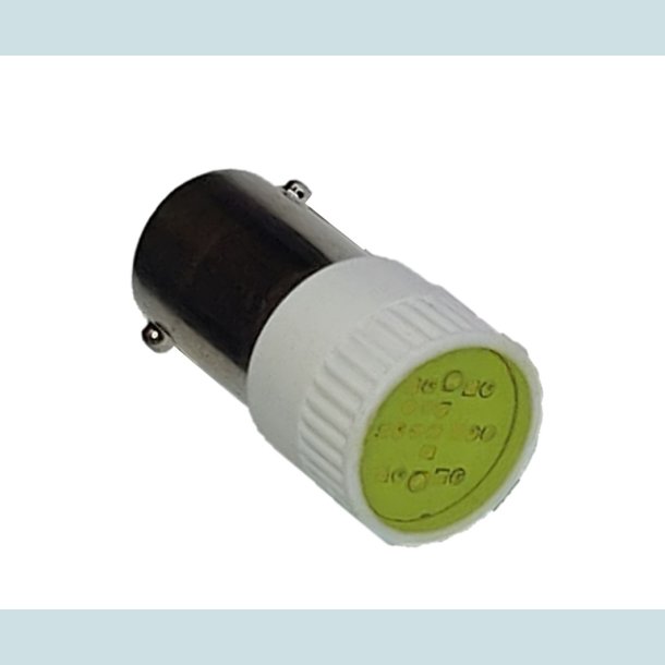 LED-lampe, BA9s, 230V AC, Gul