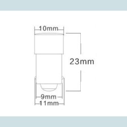 LED-lampe, BA9s, 12V, Hvid