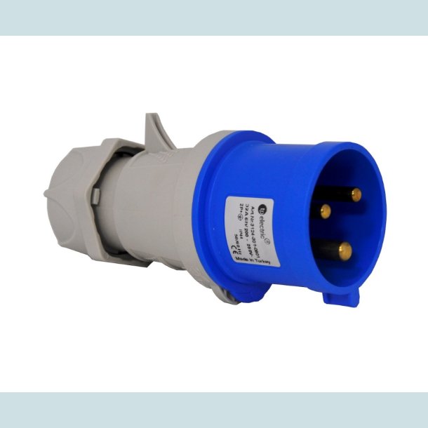 CEE  STIKPROP, 16A, 2P+J, 6H, 230V, IP44