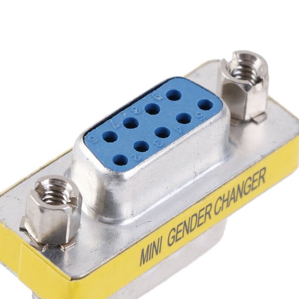 D-SUB 9 Pins, RS232, Hun/Hun, Samler