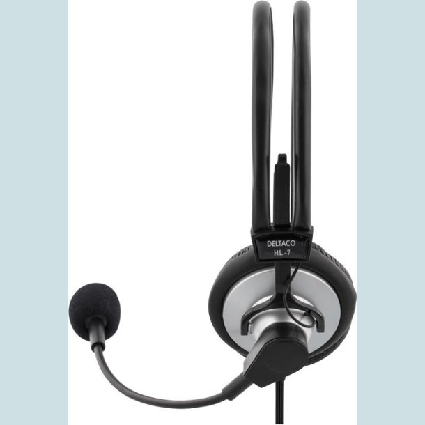 DELTACO Headset Med Mikrofon, 3.5 Jackstik. HL-7