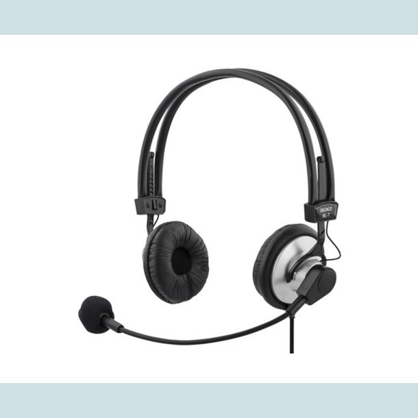 DELTACO Headset Med Mikrofon, 3.5 Jackstik. HL-7