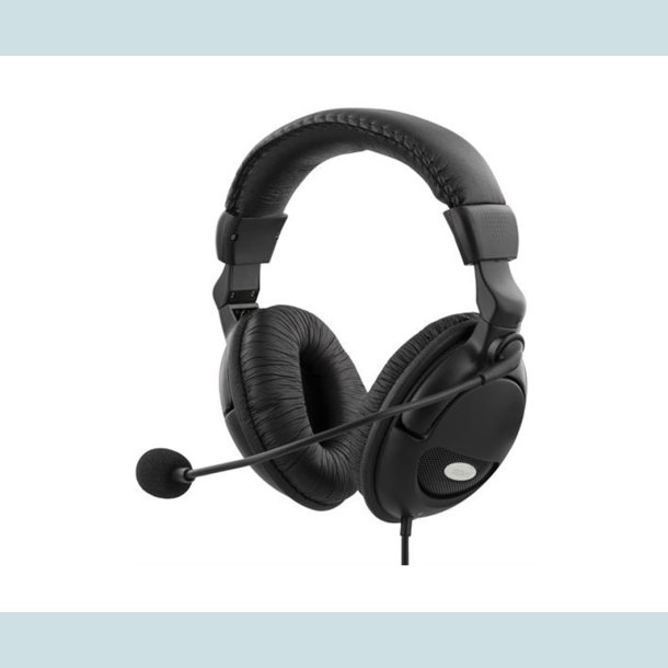 DELTACO Headset Med Mikrofon, 3.5 Jackstik. HL-9