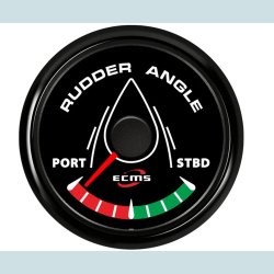 Rorviser / Ruder  9 -32 V, 52 mm. Sort/Sort,  ECMS