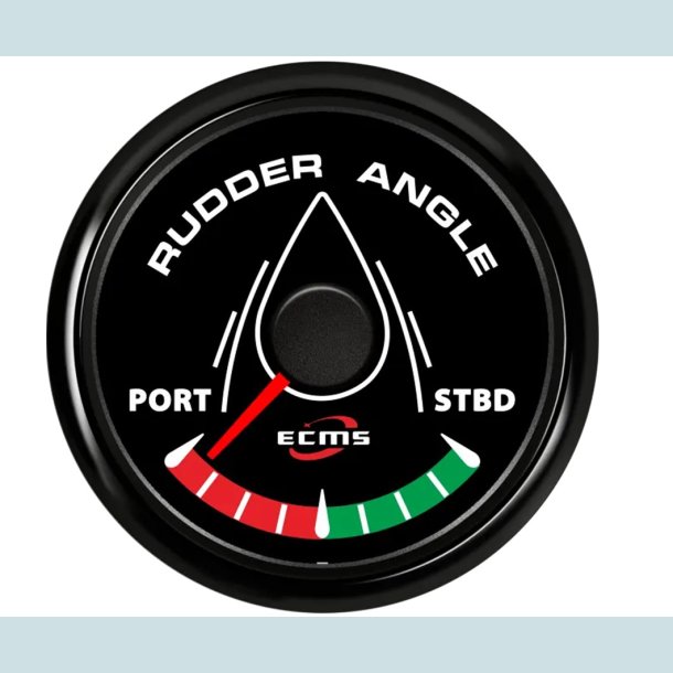 Rorviser / Ruder  9 -32 V, 52 mm. Sort/Sort,  ECMS
