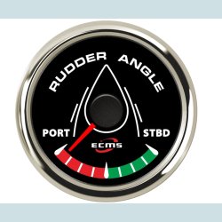 Rorviser / Ruder  9 -32 V, 52 mm. Sort/S�lv,  ECMS