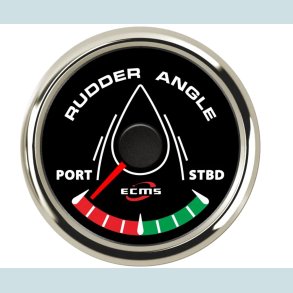 Rorviser / Ruder  9 -32 V, 52 mm. Sort/S�lv,  ECMS