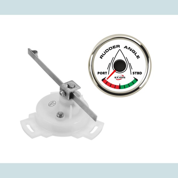 Ror Indikator / Viser 12/24V, Hvid / Med Ror Fler. ECMS