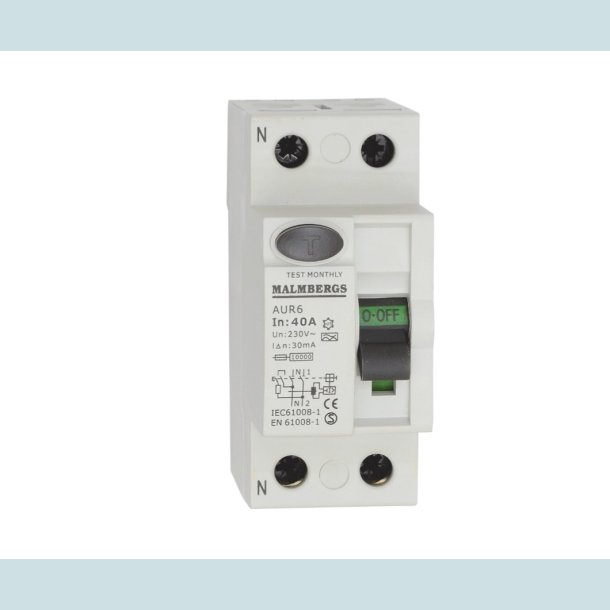 Fejlstrmsrel, A-Type, 2 Pol, 40A, 30MA, 230V