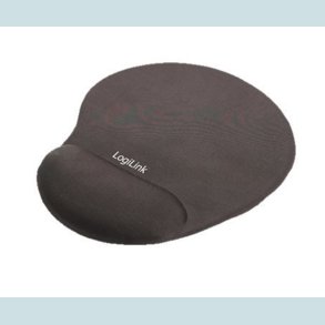 LogiLink musemtte med hndledssttte, Sort