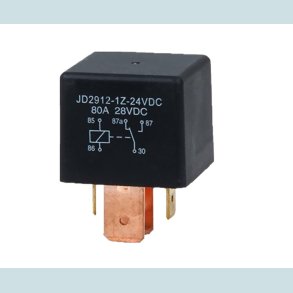 Rel, 5 Pin, 24V-80A,  Store stik, Vandtt