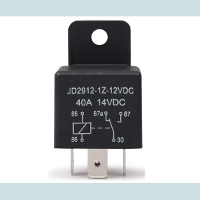 Rel, 5 Pin, 12V-40A,   m//holder, Vandtt