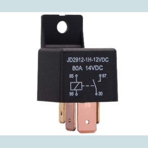 Rel, 5 Pin, 12V-80A,   m//holder, Vandtt