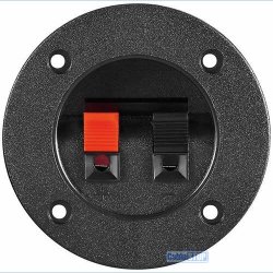 Hjttaler Klemmeterminal, Rund, 2 x Klemme