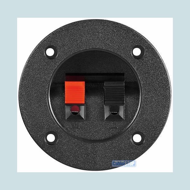 Hjttaler Klemmeterminal, Rund, 2 x Klemme