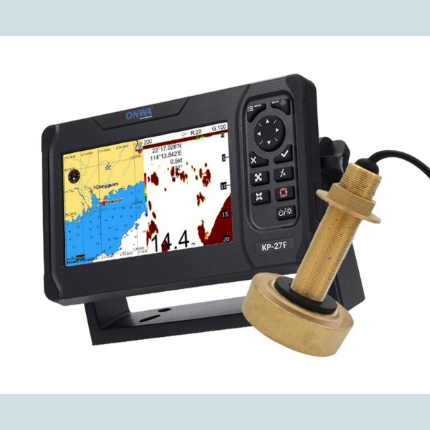 ONWA  7" Kort Plotter, Med Ekkolod/Fishfinder. KP-27FM