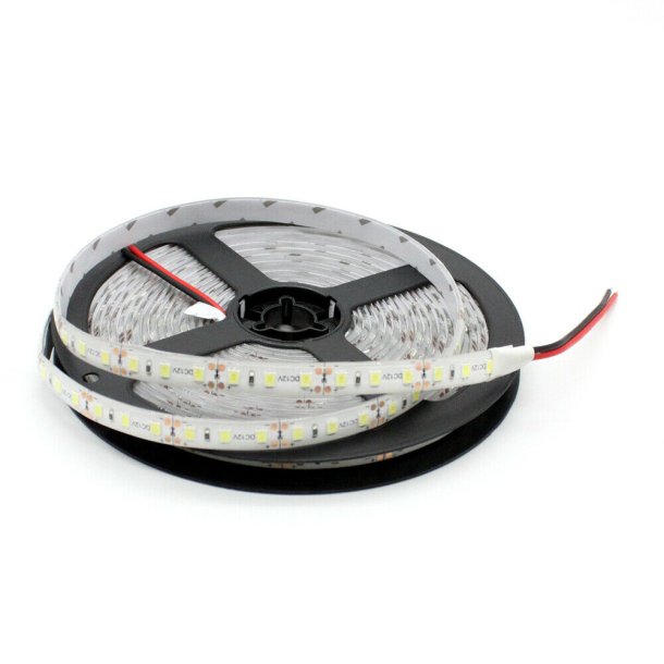 Led Strip 12V, Hvidt Lys, Vandtt, 5 Meter.
