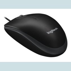 Logitech B100 Optical USB Mouse Black m/kabel