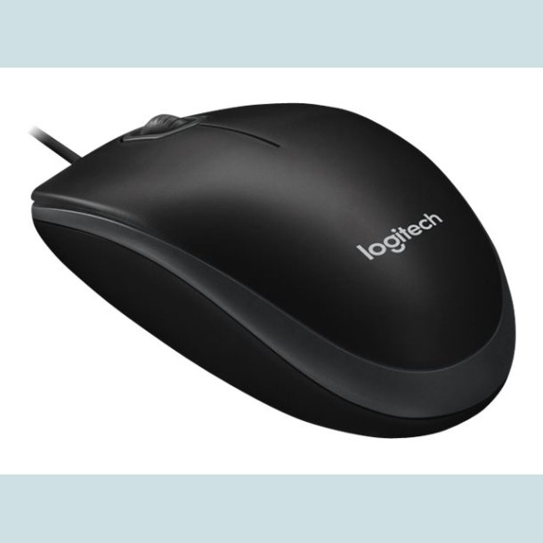 Logitech B100 Optical USB Mouse Black m/kabel