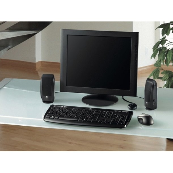 Logitech S-120 Hjttalere Sort, Med kabel.