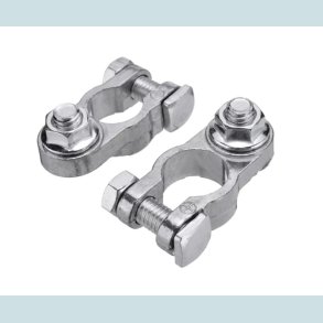 Batteri polsko Plus Og Minus, 2 stk. Med 8 mm. skrue/mtrik