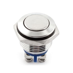 Tryk Kontakt, OFF/ON,  16 mm Lav, Vandtt