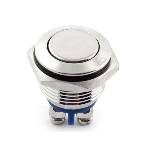 Tryk Kontakt, OFF/ON,  16 mm Lav, Vandtt