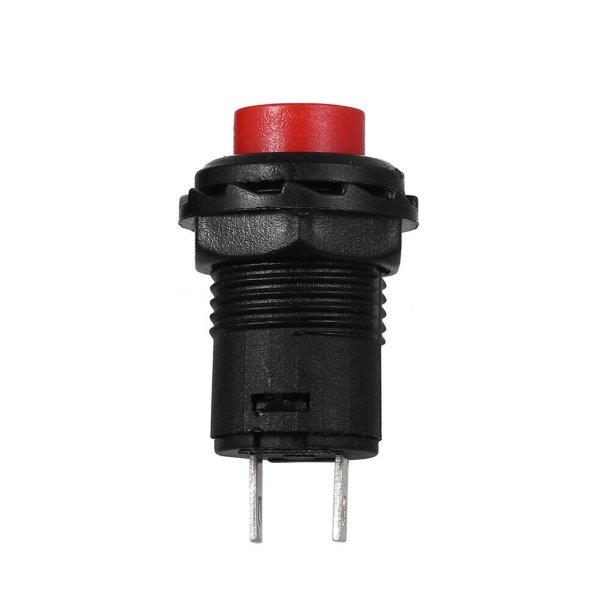 Tryk Kontakt, OFF/ON/OFF, Rd, 12.5 mm.