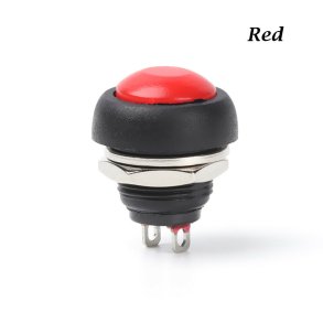 Tryk Kontakt, OFF/ON, Rd Vandtt, 12 mm.