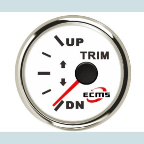 Trim Bagbord 9-32 V, 52 mm. Hvidt/Slv,