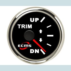 Trim Styrbord 9-32 V, 52 mm. Sort/S�lv,