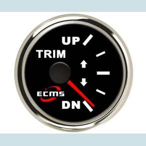 Trim Styrbord 9-32 V, 52 mm. Sort/Slv,