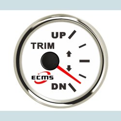 Trim Styrbord 9-32 V, 52 mm. Hvid/Slv,