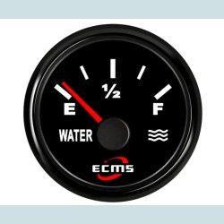 Vandtank m�ler 9-32 V, 52 mm. Sort/Sort,  ECMS