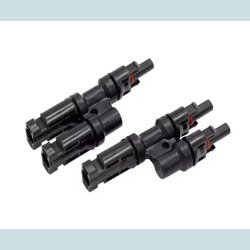 MC4 Solar adapter, 2 til 1   han/hun, vandtt, IP67  30A