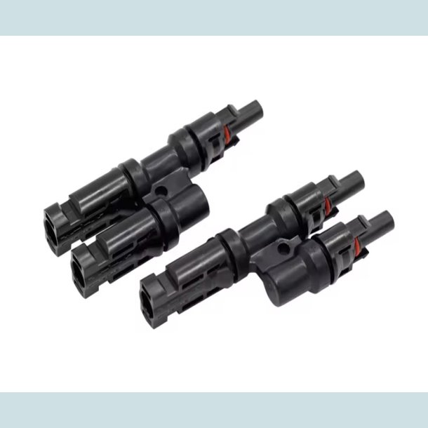 MC4 Solar adapter, 2 til 1   han/hun, vandtt, IP67  30A