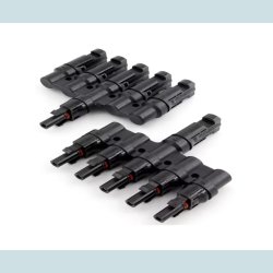 MC4 Solar adapter, 5 til 1   han/hun, vandtt, IP68  30A