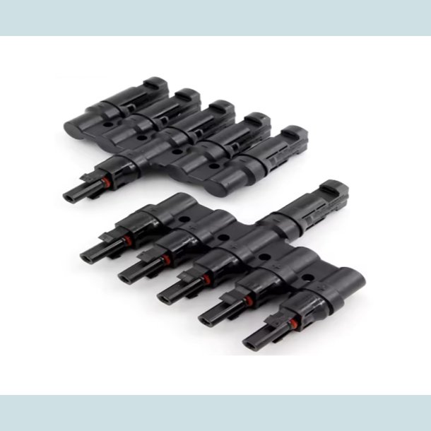 MC4 Solar adapter, 5 til 1   han/hun, vandtt, IP68  30A