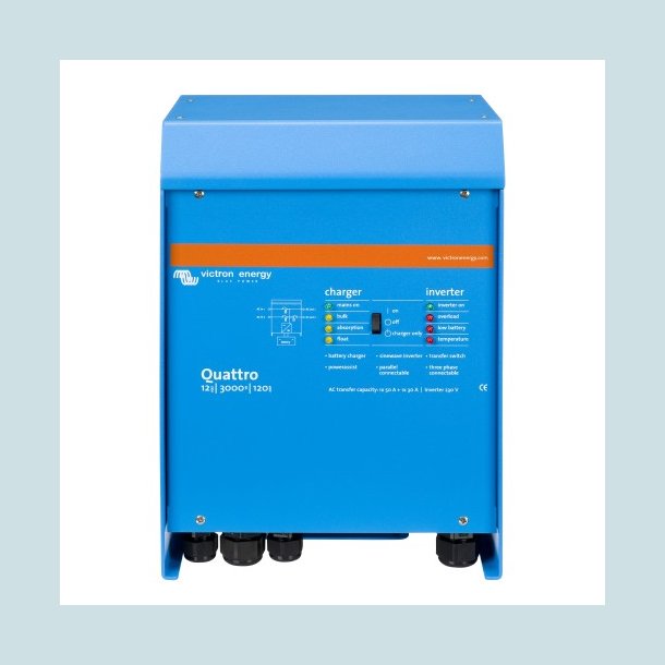 Victron Quattro 12/3000/120-50/50   220V/3000W - 12V/120A