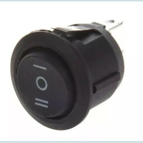 Vippe Kontakt, ON/OFF/ON, 20 mm.