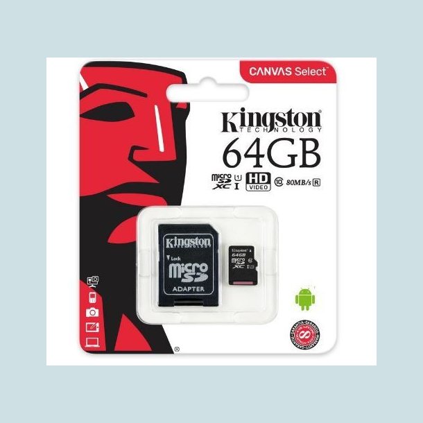 Micro-SD Kort 64GB Kingston