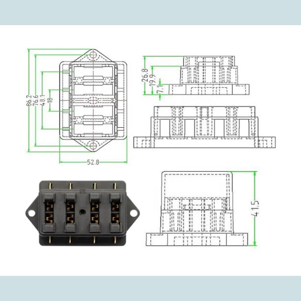 Sikrings Boks Til 4 Sikringer