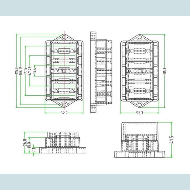 Sikrings Boks Til 6 Sikringer