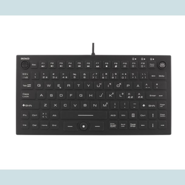 "Vandtt" Mini Tastatur, Med Indbygget Mus