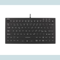 "Vandt�t" Mini Tastatur, Med Indbygget Mus