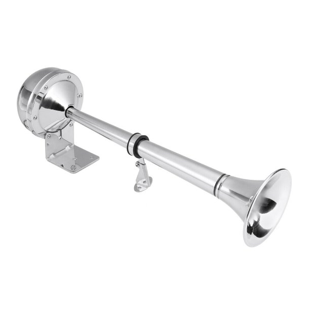 Trompet Horn, 12V  Rustfrit st�l, (115dB)