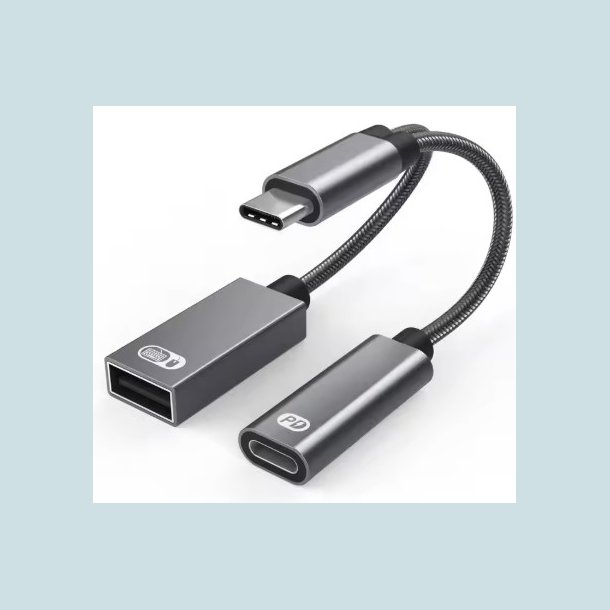USB/3 i 1 kabel.  USB-C * USB-A