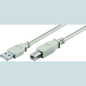 USB 2 Kabel, A-han/B-han, 1.8 Meter