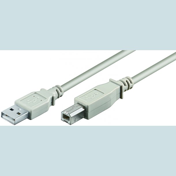 USB 2 Kabel, A-han/B-han, 1.8 Meter