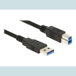 USB 3.0 Kabel, A-han/B-han, 1.8 Meter